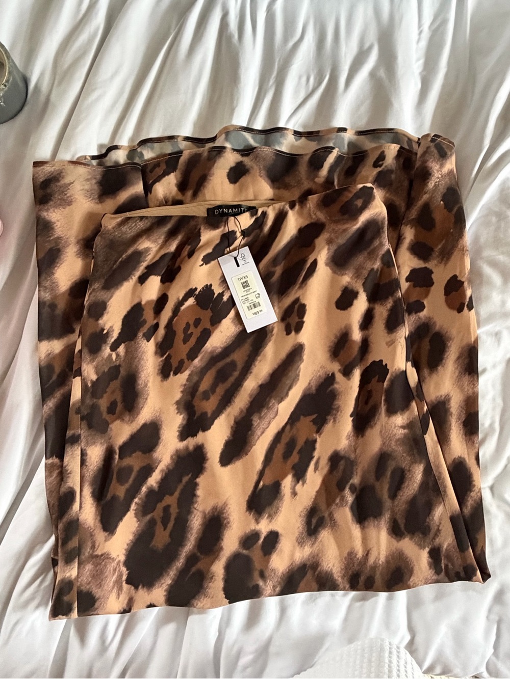 Dynamite Leopard Print Maxi Skirt